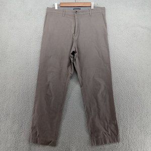 Banana‎ Republic Pants Mens 33x32 Black Brown Micro Houndstooth Chinos Straight